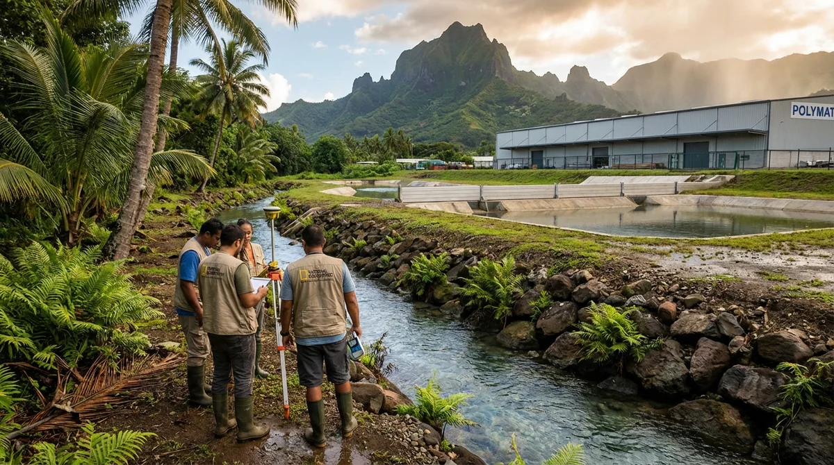 Entrepôt Polymat à Moorea